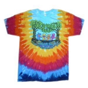 GRATEFUL DEAD WOOD BEARS LICENSED ART TIE DYE T-SHIRT NEW